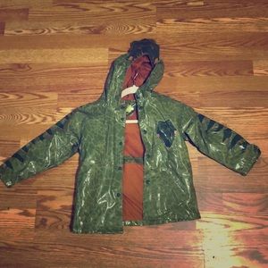 Western Chief Rain Coat EUC size 5/6 Dinosaur